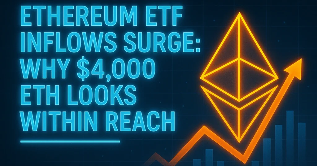 Ethereum ETF Inflows Surge: Why $4,000 ETH Looks Within Reach